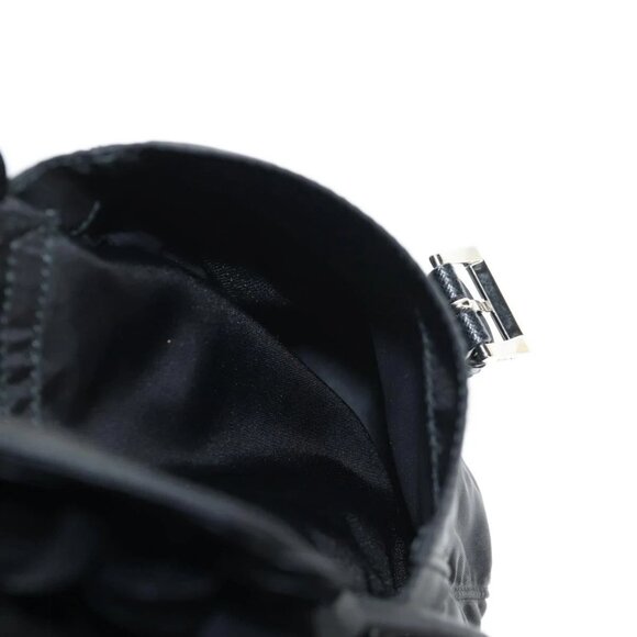 PRADA Sequin Backpack Nylon Black Silver Auth 141151M - Picture 12 of 16